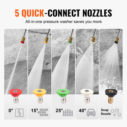 Gas Pressure Washer, 3500 PSI 10L/min, 2.6 GPM Gas Powered Pressure Washer with Aluminum Pump, Spray Gun and Extension Wand, 5 Nozzle Set, for Cars, Fences, Homes, Driveways, Patios, Furniture