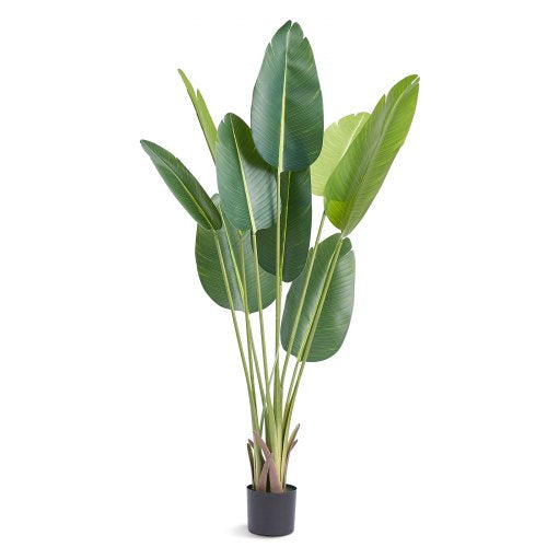 Artificial Birds Of Paradise Tree, 1.5mTall Faux Plant, PE Material & Anti-Tip Tilt Protection Low-Maintenance Plant, Lifelike Green Fake Tree for Home Office Warehouse Decor Indoor Outdoor