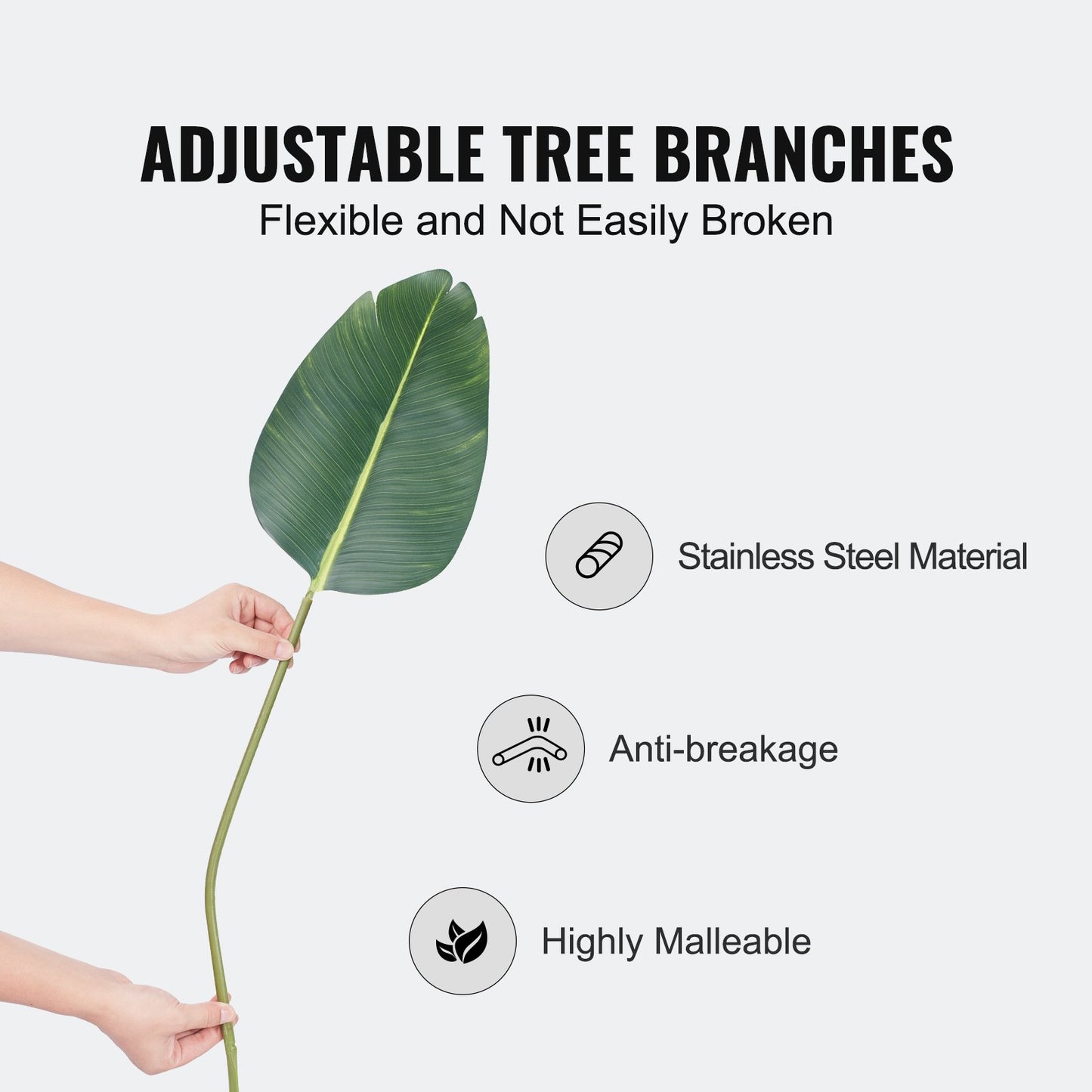 Artificial Birds Of Paradise Tree, 1.5mTall Faux Plant, PE Material & Anti-Tip Tilt Protection Low-Maintenance Plant, Lifelike Green Fake Tree for Home Office Warehouse Decor Indoor Outdoor