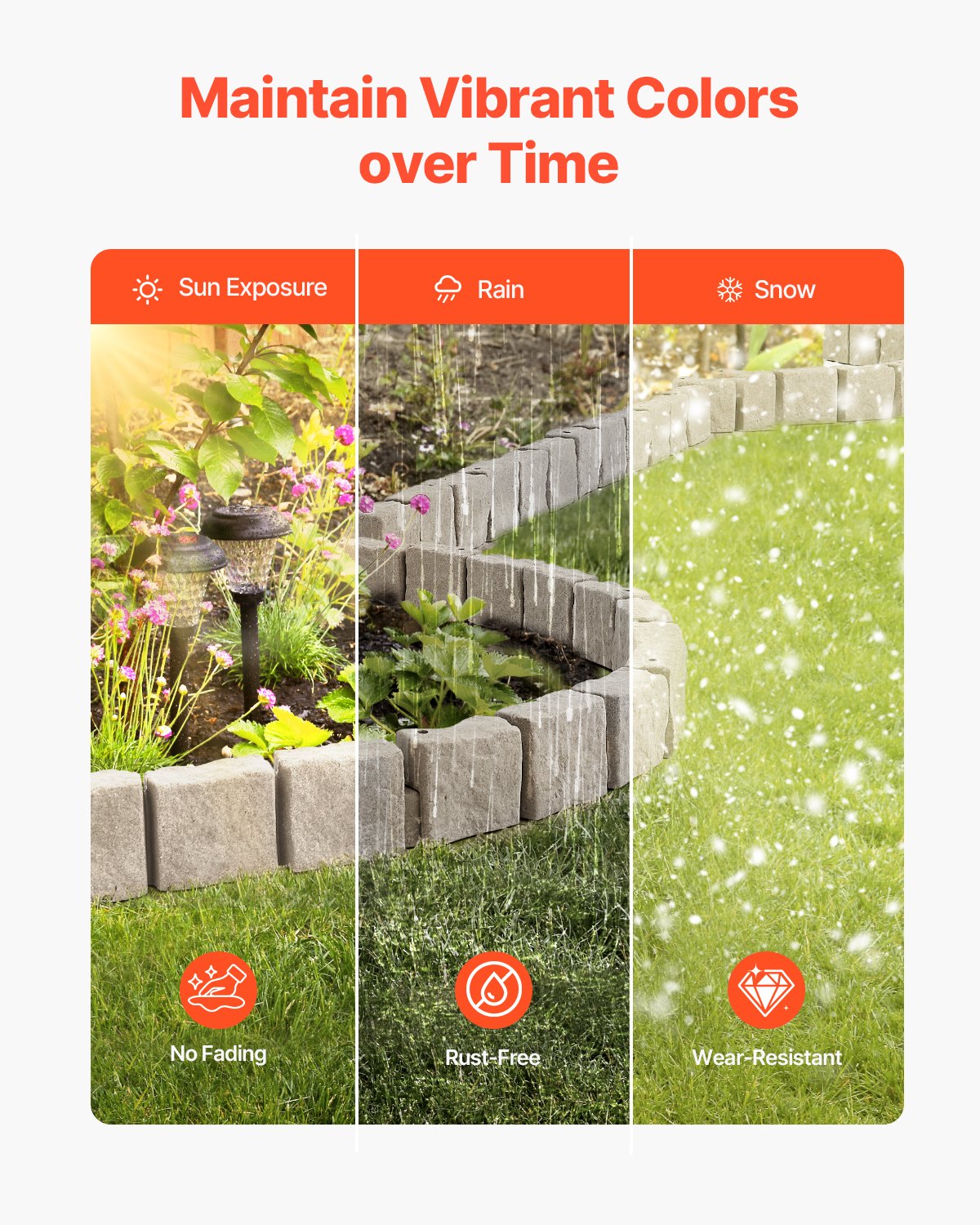 Kantlist i konststen, 122 x 106 cm realistisk gräsmatta, flexibel trädgårdskant i tegelstorlek med förankringsspikar, blekningsbeständig trädgårdskant för uppfarter, gångvägar, brun