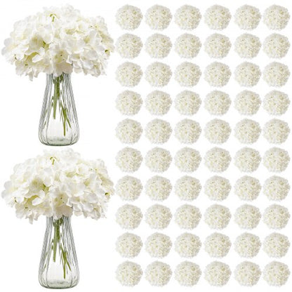 Artificial Flowers, 205 pcs Real Looking White Silk Fake Hydrangea Bulk, White Faux Bridal Shower with Stems for DIY Wedding Bouquets, Home Centerpieces Arrangements, Party Tables Decorations