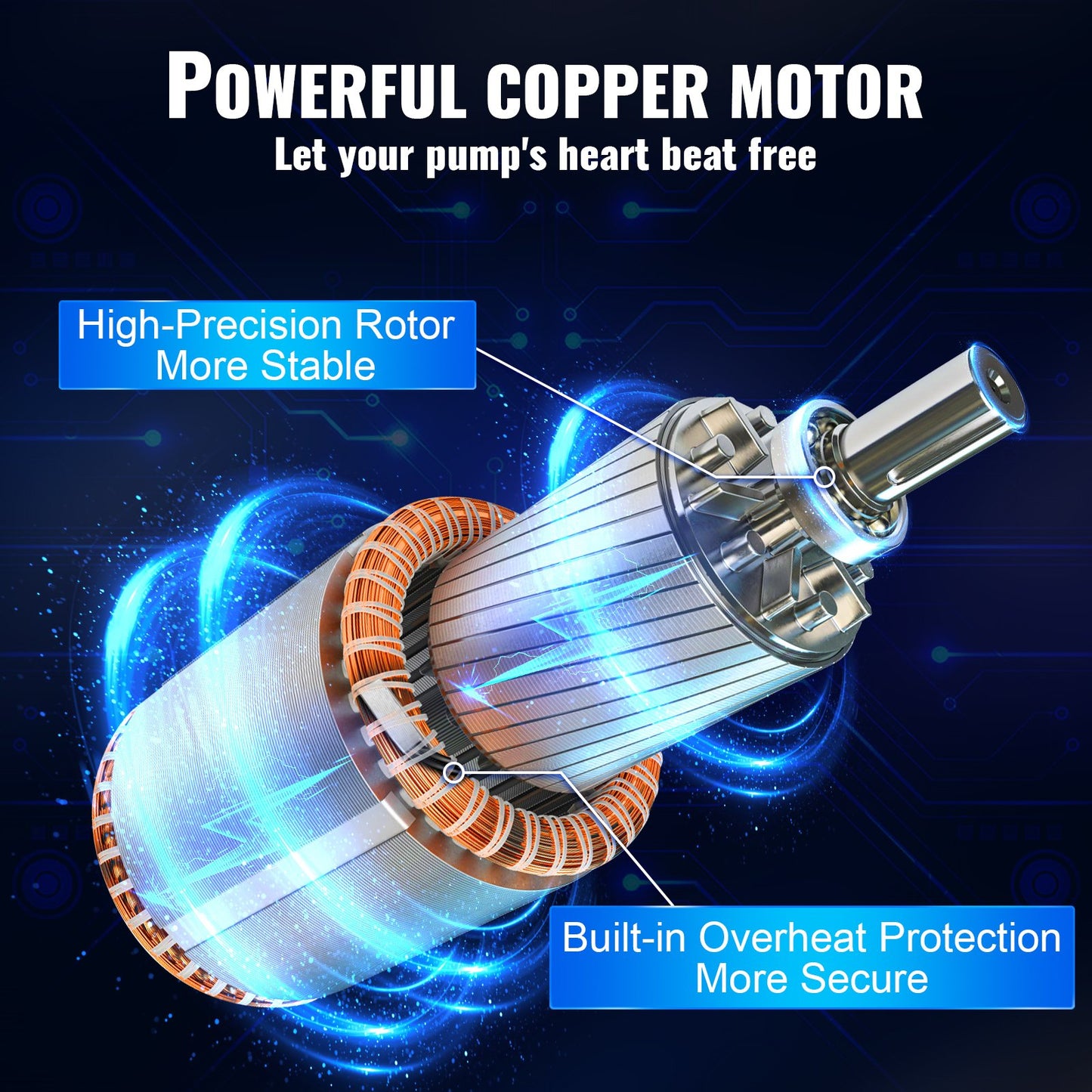 Dränkbar djupbrunnspump, 370 W 230 V 50 Hz, 5,3 m³/h maxflöde 50 m (164 ft) maxhöjd, med 9,1 m elsladd, vattenpumpar i rostfritt stål för industriell bevattning och hemmabruk, IP68 vattentät klass