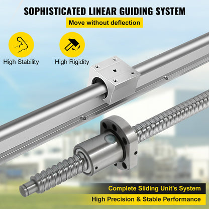 SBR20 Linear Rail Set+3 Ballscrew RM1605-350/650/1050mm CNC Set Support Liner Rail+BK/BF12 with BK/BF 12 CNC Kit