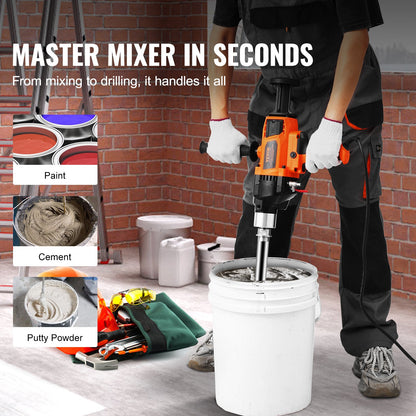 Core Drill Machine 2.03-18 cm Dia 2600W Handheld Core Drill Rig for Mixing