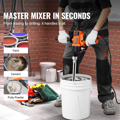 Core Drill Machine 2.03-16 cm Dia 2000W Handheld Core Drill Rig for Mixing