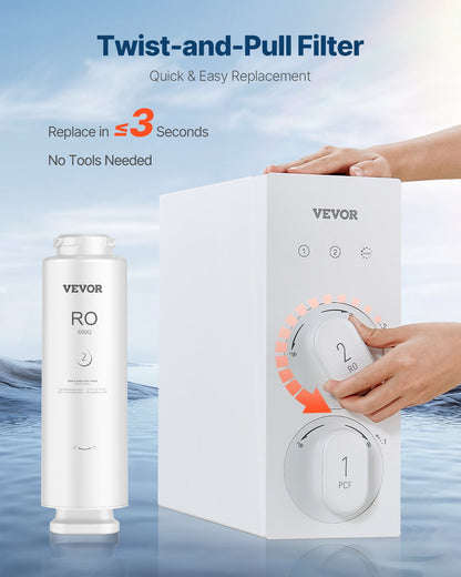 Reverse Osmosis System, 600 GPD 10-stage Reverse Osmosis Water Filter Replacement, RO Filter Cartridge for 24 Months, Reduces Lead & Chlorine, Compatible with SS-004 Under Sink Water Filter
