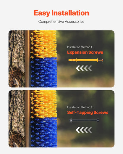 Livestock Scratching Brush, 4 Pcs Horse Brush with 8 Screws, 20 x 7.5 in Cow Scratcher, for Back Itch Relief & Keep Cleaning, Grooming & Scratching Post Brush for Horse, Pig, Cattle Supplies