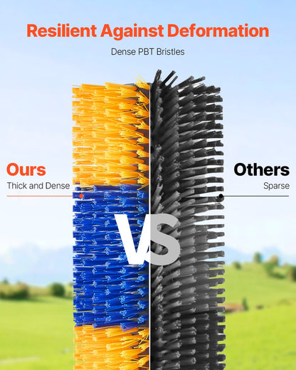 Livestock Scratching Brush, 6 Pcs Horse Brush with 12 Screws, 20 x 7.5 in Cow Scratcher, for Back Itch Relief & Keep Cleaning, Grooming & Scratching Post Brush for Horse, Pig, Cattle Supplies