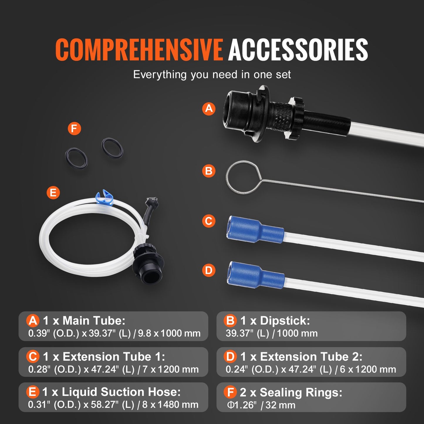Fluid Extractor, 4 Gallons (15 Liters), Pneumatic/Manual Oil Changer Vacuum Fluid Extractor with Dipstick and Suction Hose, Oil Extractor Change Pump for Automotive Fluids Vacuum Evacuation