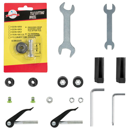 Kakelskärare 31,5-tums manuell kakelskärare 1,4-tums kakelskärmaskin Keramisk porslins- och porslinsskärare med laserguide Helstålsram och extra reservhjul för kakelskärare Handverktyg för kakelskärare