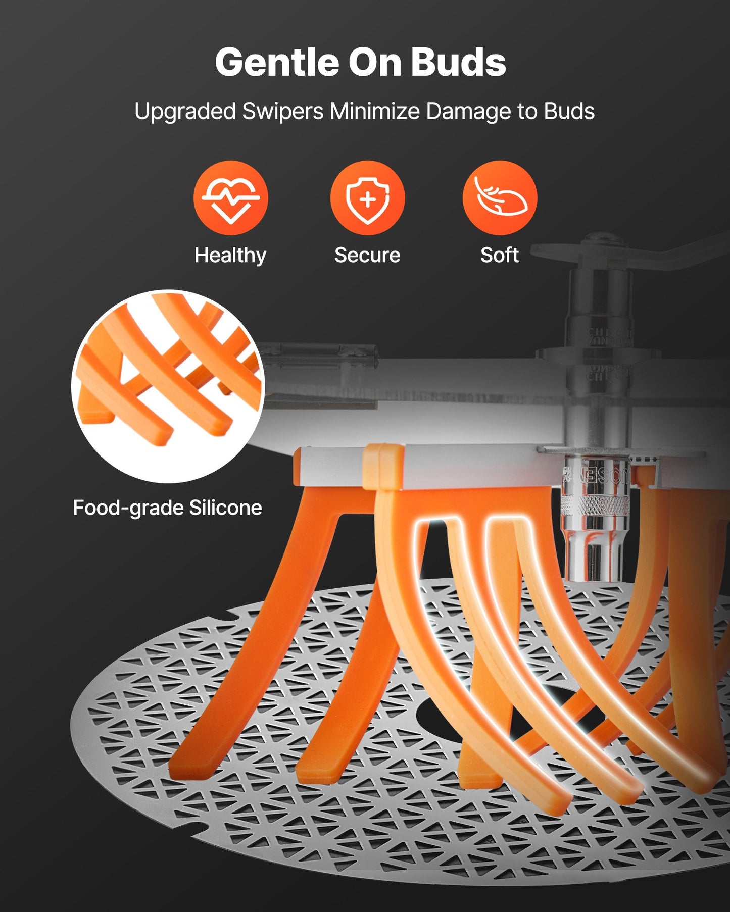 Manuell knoppbladsklippare, 300 mm knoppklippare med skördeskål och blad i rostfritt stål, visuell skärning, våt- och torrskärmaskin för hydroponisk skärning med bricka, vridet spinnskär för växtknoppar och blommor