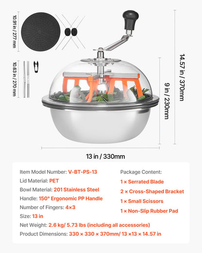 Knoppbladskärare, 335 mm manuell knopptrimmer, med vassa blad i rostfritt stål, visuell skärning, våt- och torrskärmaskin för hydroponisk skärning, vridet rotationssnitt för växter, blad, knoppar och blommor