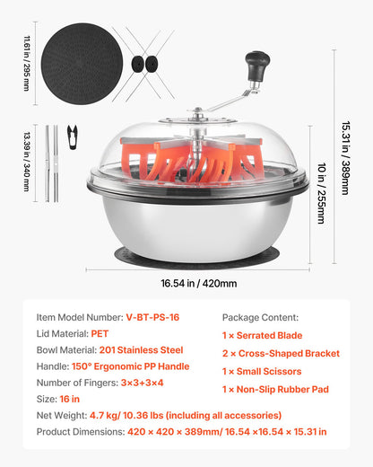 Knoppbladskärare, 420 mm manuell knopptrimmer, med vassa blad i rostfritt stål, visuell skärning, våt- och torrskärmaskin för hydroponisk skärning, vridet rotationssnitt för växter, blad, knoppar och blommor