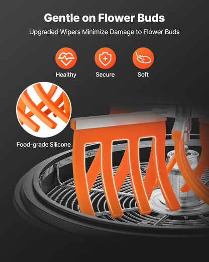 Knoppbladskärare, 490 mm manuell knopptrimmer, med vassa blad i rostfritt stål, visuell skärning, våt- och torrskärmaskin för hydroponisk skärning, vridet rotationssnitt för växter, blad, knoppar och blommor