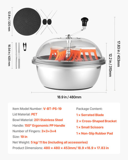 Knoppbladskärare, 490 mm manuell knopptrimmer, med vassa blad i rostfritt stål, visuell skärning, våt- och torrskärmaskin för hydroponisk skärning, vridet rotationssnitt för växter, blad, knoppar och blommor
