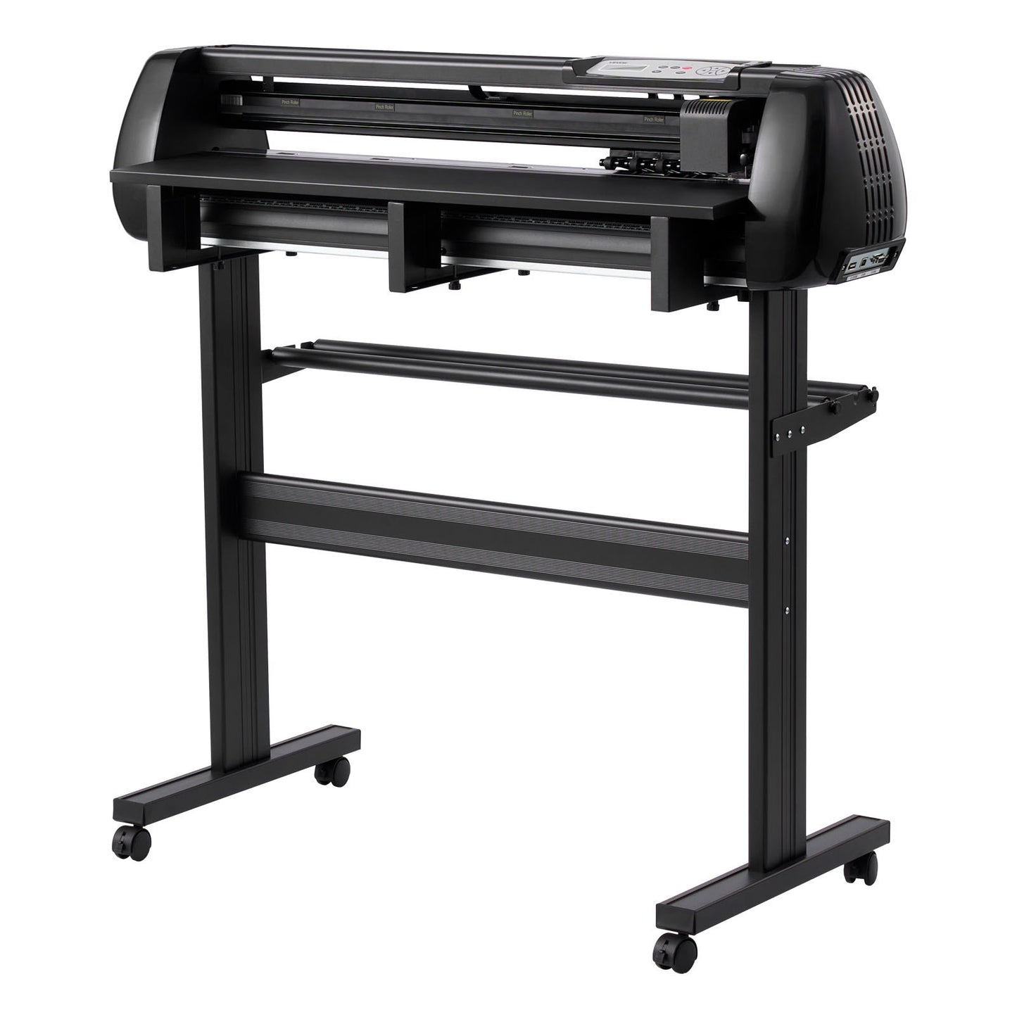 Vinylskärmaskin, 870 mm max matningsbredd, dubbla blad, justerbar kraft och hastighet, LED-display, vinylplotterskärare, skrivarpaket med klistermärkesark, transferfilm, Signmaster-programvara