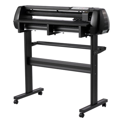 Vinyl Cutter Machine, 870 mm Max Feed Width, Dual Blades, Adjustable Force and Speed, LED Display, Vinyl Plotter Cutter Printer with Signmaster Software for Compatible with Windows and macOS