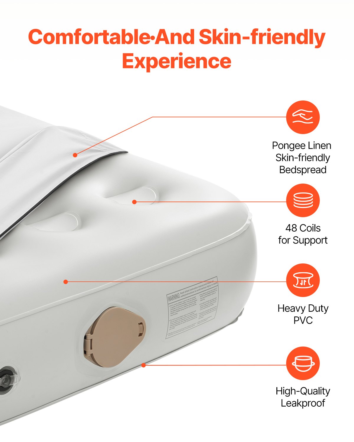 Air Mattress Twin with Frame, 2 Person Inflatable Mattress with Pump & Rolling Carry Case, Portable Folding Blow Up Mattress Supports 600lbs, Fast Inflating Air Bed for Home, Guests & Camping