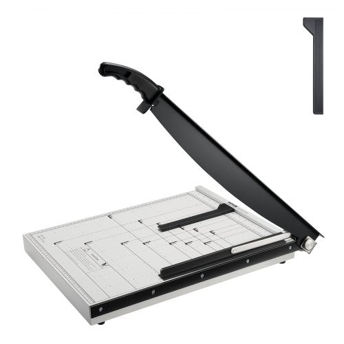 Paper Cutter, Guillotine Trimmer, 457.2 mm Cut Length, 20 Sheets Capacity, Heavy Duty Guillotine Paper Cutter with Guard Rail/Blade Lock for Cardstock/Cardboard, Paper Trimmer for Home Office School