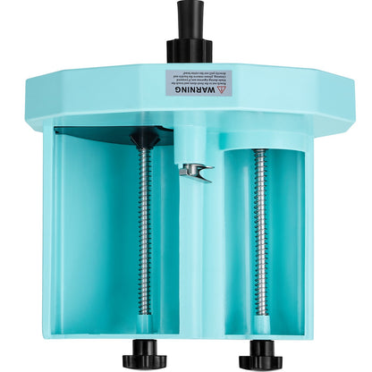 Manuell grönsaks- och fruktskärare, 0-0,5"/0-12 mm tjocklek justerbar kommersiell skivmaskin, dubbla matningsportar, rostfritt stålblad, matskärare för gurka, citron, tomat