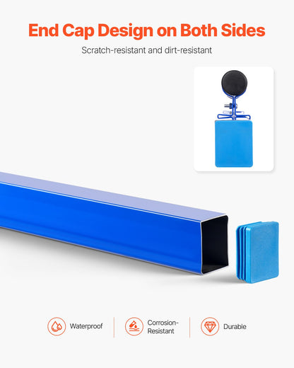 Concrete Screed, 96 Inch Screed with Level Vial, Easy Cleanup & End Cap Design, Aluminum Lightweight & Reversable Handle for Leveling Floors, Small-Scale Construction and Home Renovation