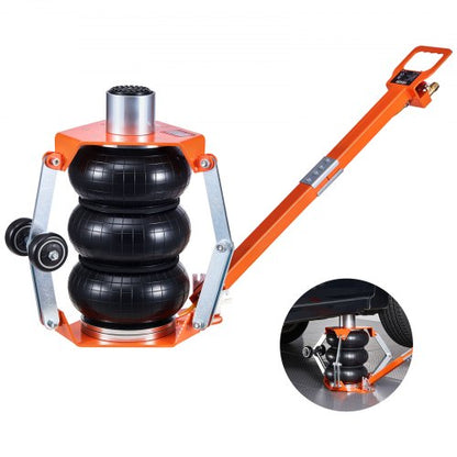 Air Jack, 3 Ton Triple Bag Air Jack, Airbag with Support Rod, Lift Up to 470 mm with Heightened Column & Adjustable Handle, 1-6 s Fast Lifting Pneumatic for Cars, SUVs, Pickup Trucks Repair