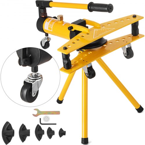 Manuell hydraulisk rörbockningsmaskin 10 ton manuell hydraulisk rörbockningsmaskin 6,4–25,4 mm diameter 6 formar för uppvärmning och rörkonstruktion