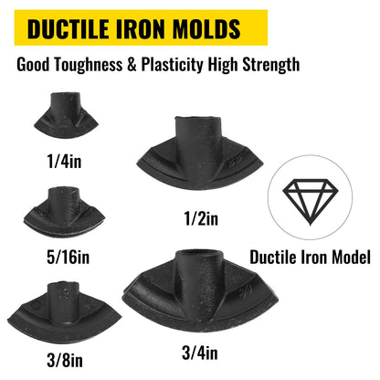 Manuell hydraulisk rörbockningsmaskin 10 ton manuell hydraulisk rörbockningsmaskin 6,4–25,4 mm diameter 6 formar för uppvärmning och rörkonstruktion