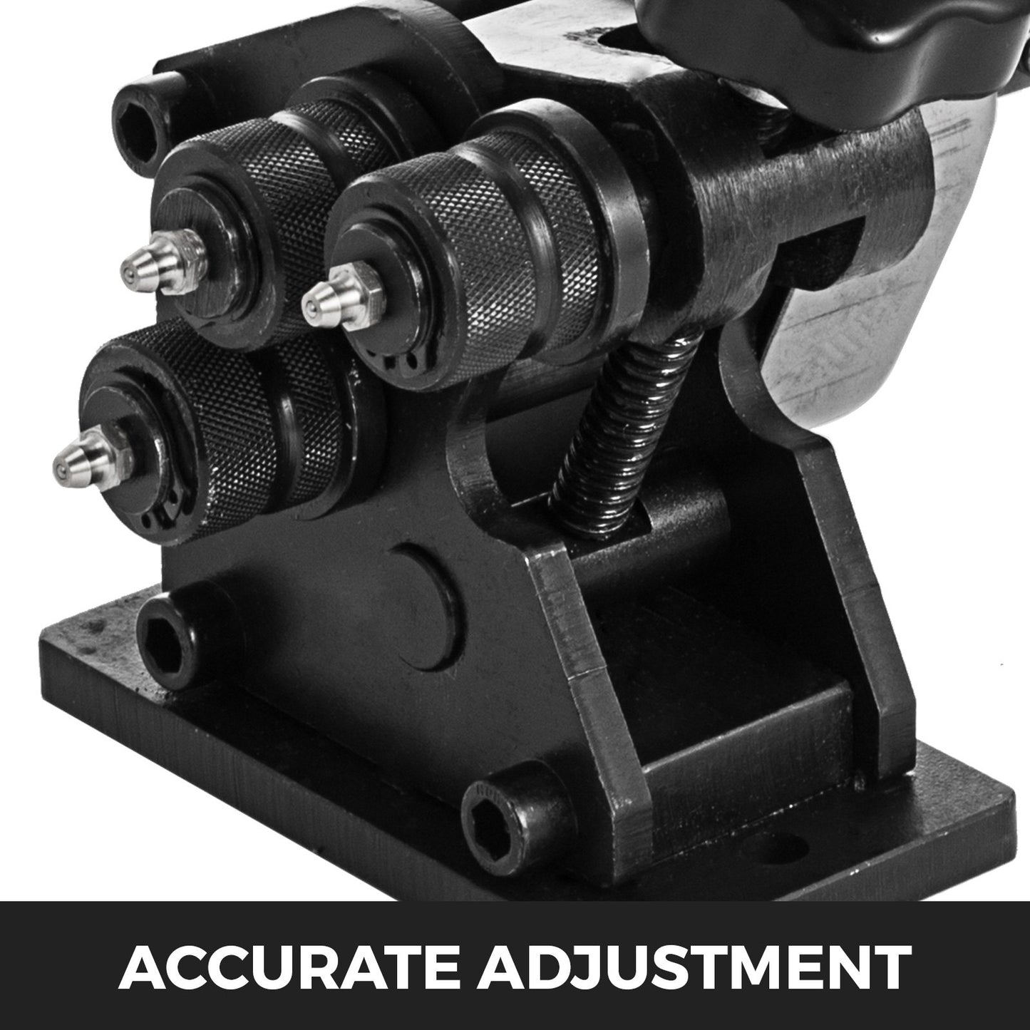 Manual Ring Roller Bender Metal Sheet Roll Bending Rolling Machine 343mm Hand Tubing Bender Steel Ring Roller Bender 3-1/2'' Handle Handheld Hand Crank 3" Ring Bending Tool