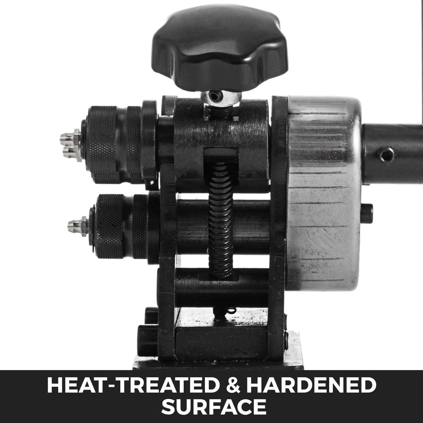 Manual Ring Roller Bender Metal Sheet Roll Bending Rolling Machine 343mm Hand Tubing Bender Steel Ring Roller Bender 3-1/2'' Handle Handheld Hand Crank 3" Ring Bending Tool