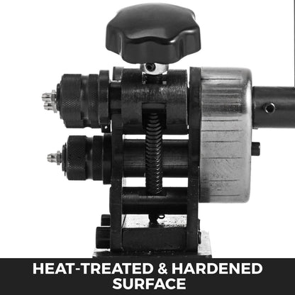 Manual Ring Roller Bender Metal Sheet Roll Bending Rolling Machine 343mm Hand Tubing Bender Steel Ring Roller Bender 3-1/2'' Handle Handheld Hand Crank 3" Ring Bending Tool