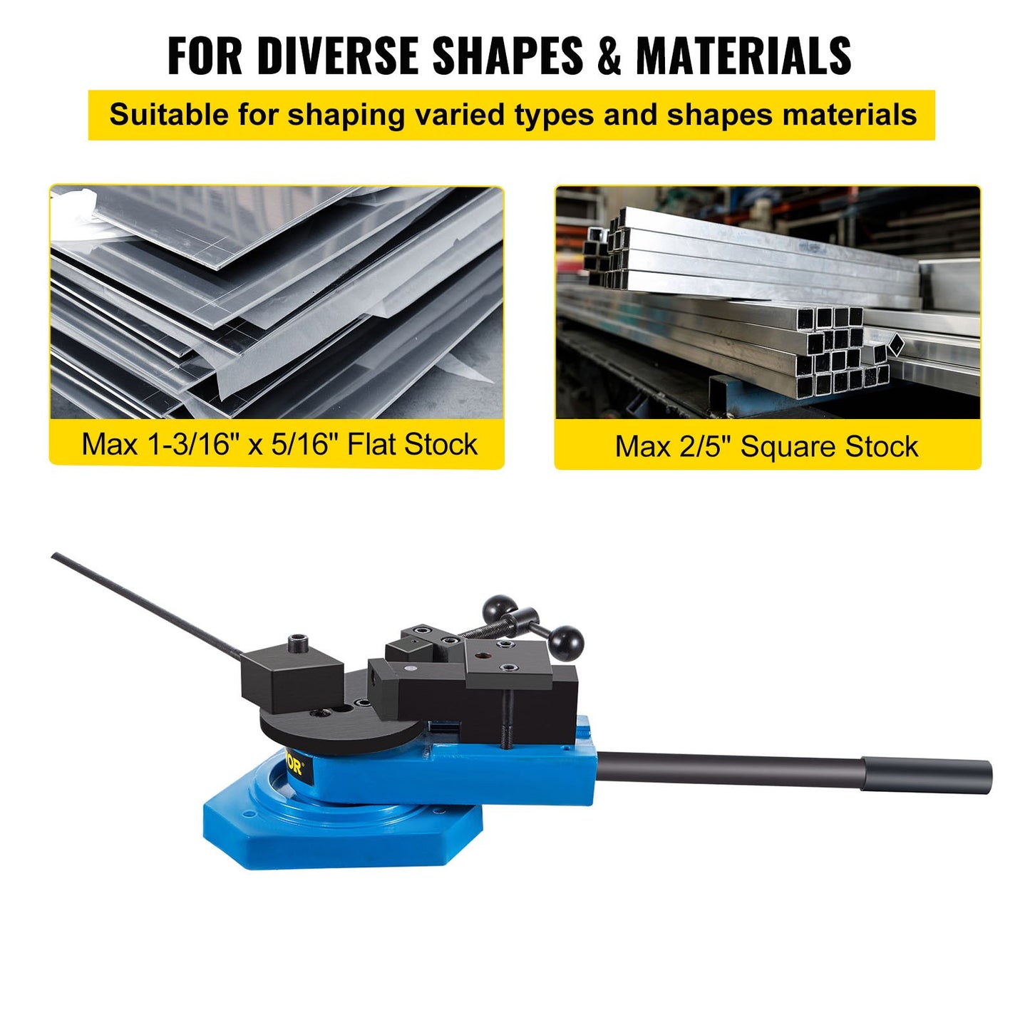 SBG-40 Metallspiralbockare Höghärdad stålspiralbockare Kombination av spiralradie och vinkelbockning Universal metallstångsbockare för stål Mässing Cooper aluminium