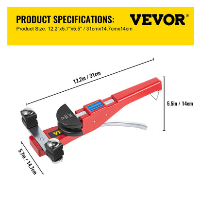 Manuell rörbockningssats med 7 huvuden, 1/4" till 7/8" multifunktionell spärrrörbockare