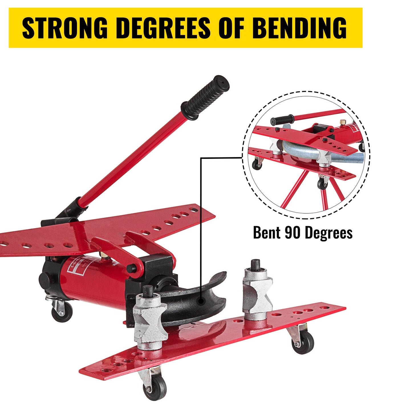 Manual Pipe Bender Plumbers Tool 16T, Pipe Bending Machine 1/2-2 Inch, Pipe Bending Pipe Bending Machine Ø22mm-Ø60mm, Bender Tube Bender Machine Tube Bender for Heating and Piping Construction