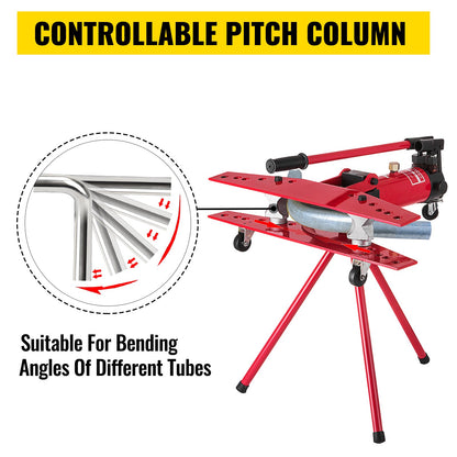 Manual Pipe Bender Plumbers Tool 16T, Pipe Bending Machine 1/2-2 Inch, Pipe Bending Pipe Bending Machine Ø22mm-Ø60mm, Bender Tube Bender Machine Tube Bender for Heating and Piping Construction