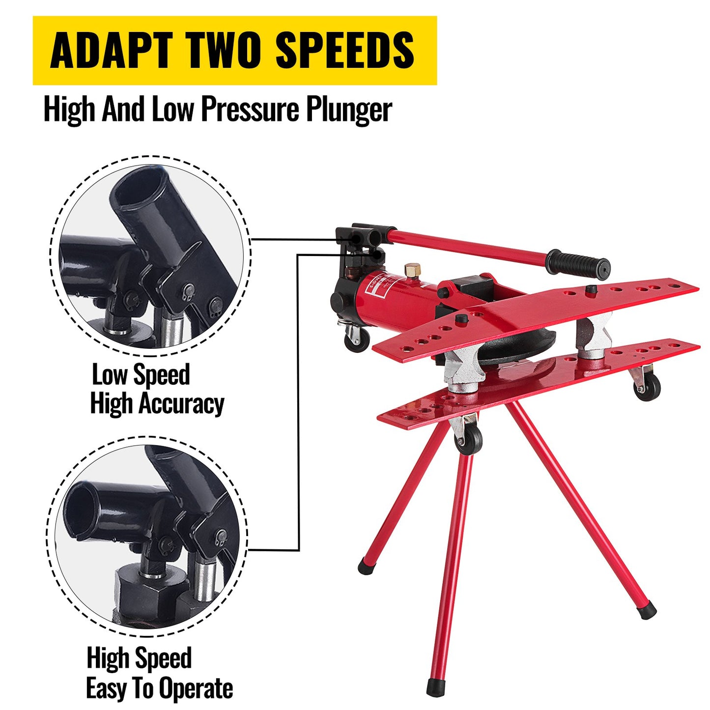 Manual Pipe Bender Plumbers Tool 16T, Pipe Bending Machine 1/2-2 Inch, Pipe Bending Pipe Bending Machine Ø22mm-Ø60mm, Bender Tube Bender Machine Tube Bender for Heating and Piping Construction