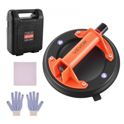 Vacuum Suction Cup, 203 mm Vacuum Glass Lifter with ABS Handle, 180 kg Max Lifting Capacity Tile Suction Cup Tool with Carrying Case for Lifting Large Tile, Granite, Drywall, Windows (1-Pack)