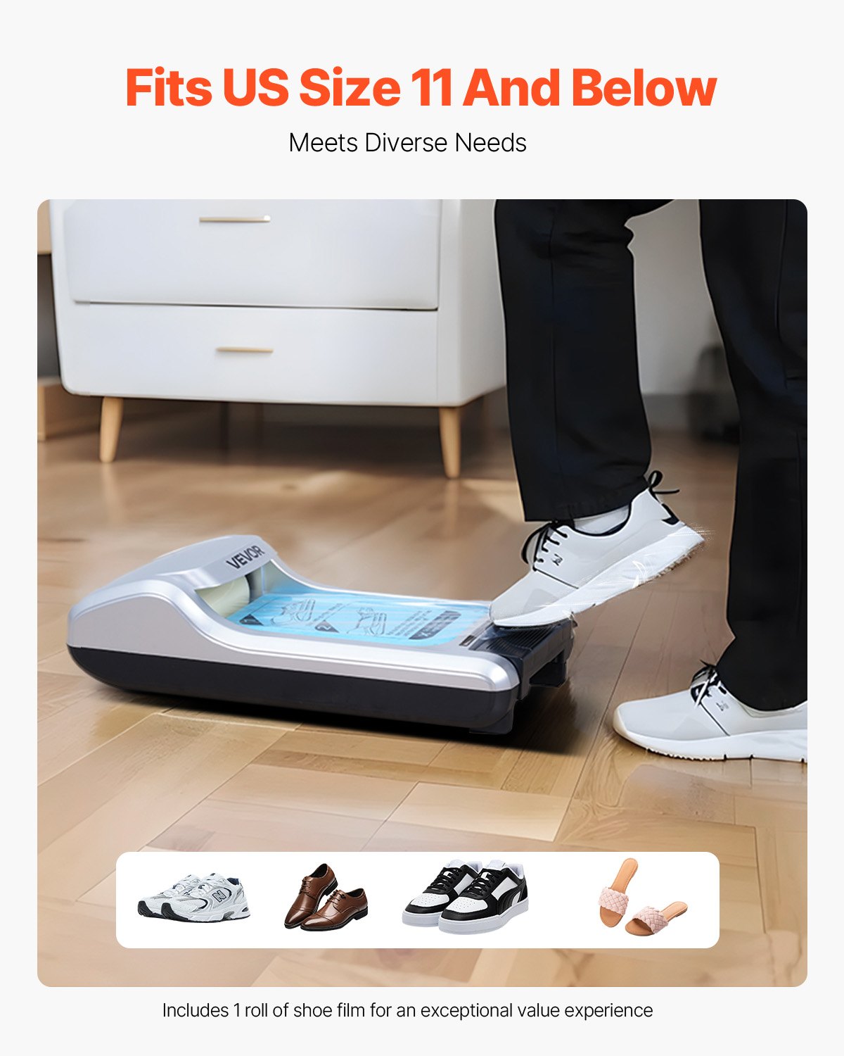 Shoe Cover Machine Automatic Shoe Cover Dispenser Fits Up to US 11 / EU 44