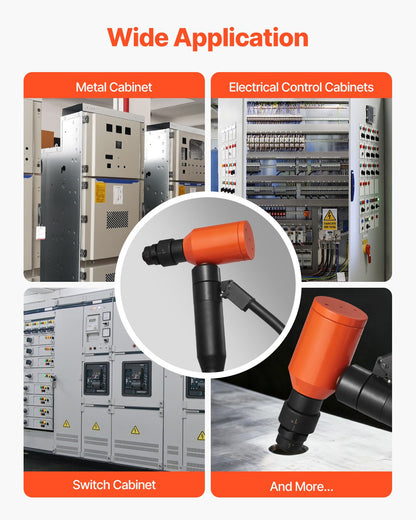 Knockout Punch Set, 98.07 kN Hydraulic Knockout Set, 12.7 to 50.8mm KO Tool Kit Hole Making Tool, KO Tools Kit W/6 Dies for Metal Electrical Cabinets, Electrical Control Cabinets, Switch Cabinet