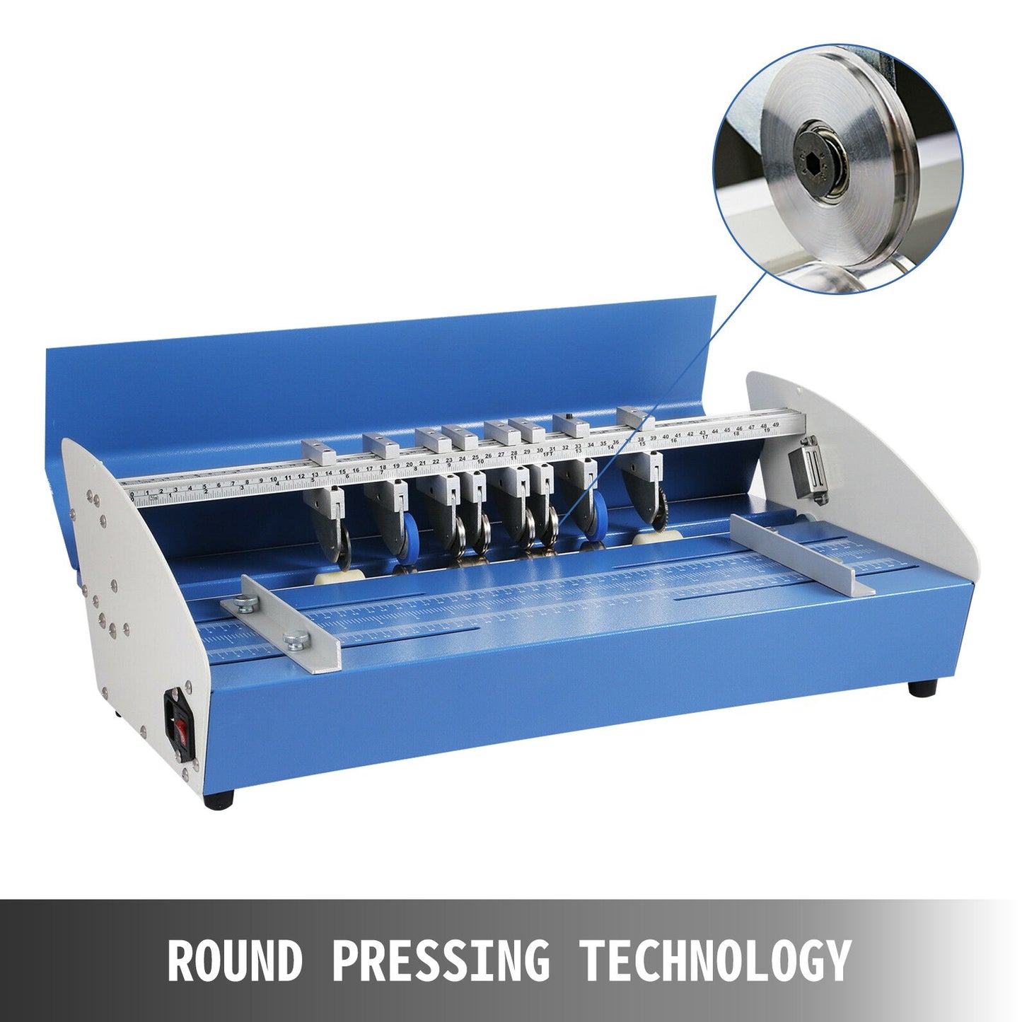 20.5" 520mm Electric Creasing Machine 3 in 1 Paper Creaser Perforating Scoring Hevay Duty Metal Electric Creaser for Paper Card Book Scoring