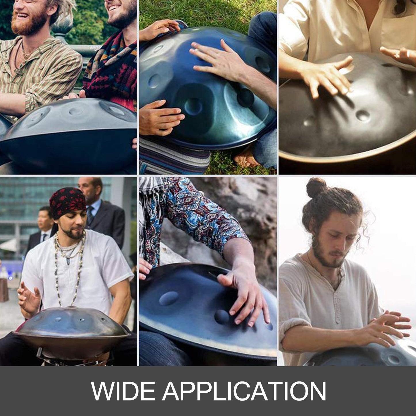 Brown Harmonic Handpan Drum Hand pan In D Minor 9 Notes 22 Inch Steel Hand Drum with Soft Hand Pan Bag Hand Pan Hang Drum, Advanced Hand Pan In D Minor 9 Notes Steel Hand Drum + Soft Hand Pan Bag (22" (56cm), Brown (d Minor) 9 Notes (d3 A Bb C D E F G A)