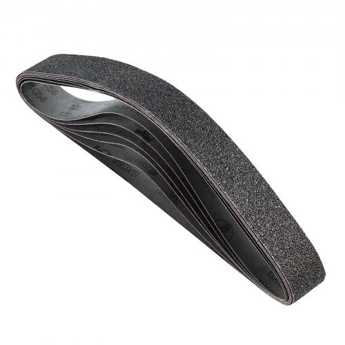 Sanding Belts, 50mm x 1066mm Belt Sander Sanding Belts, 6 PCS (Each of 36 40 60 80 100 120 Assorted Grits) Silicon Carbide for Knife Sharpening, Metalworking, Composites, Plastic Finishing