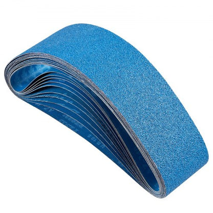 Sanding Belts, 100 x 915mm Belt Sander Sanding Belts, 10PCS (2 of Each 40 60 80 120 240 Grits) Zirconia for Knife Sharpening, Metal Polishing, Stainless Steel, Nickel Alloy Finishing