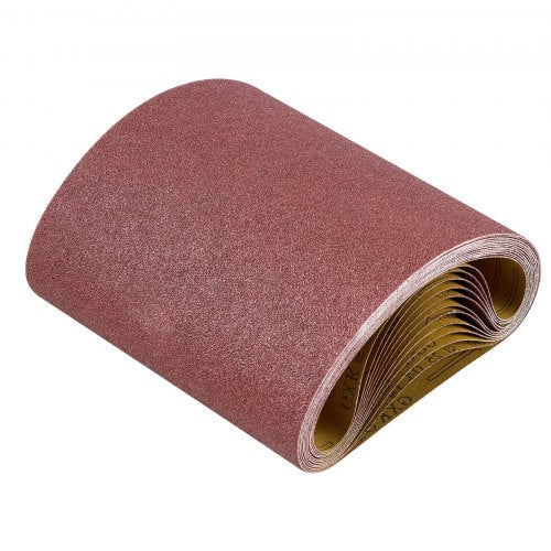Sanding Belts, 202mm x 485mm Belt Sander Sanding Belts, 12PCS 80 Grit Aluminum Oxide for Woodworking, Steel, Aluminum, Non-Ferrous Metals