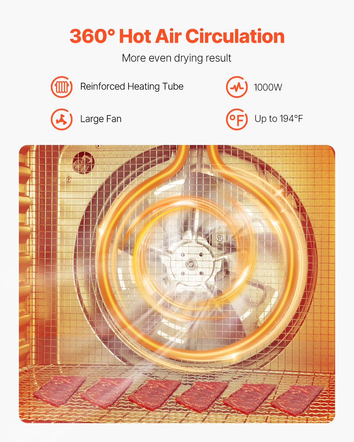 Food Dehydrator Machine, 10 Stainless Steel Trays, 1000W Electric Food Dryer with Adjustable Temperature & 24-Hour Timer, Freeze Dryer for Jerky, Meat, Fruit, Vegetables, Herbs, Dog Treats