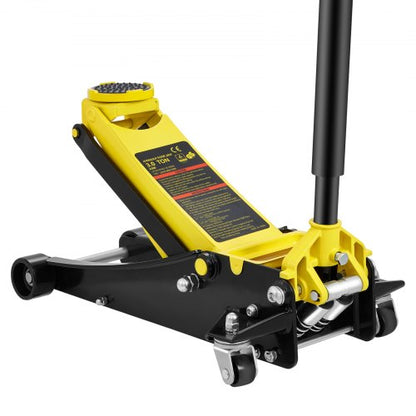Floor Jack, 3 Ton Low Profile Floor Jack, Heavy-duty Steel Racing Floor Jack with Dual Pistons Quick Lift Pump, Floor Jack Lifting Range 3.35"-19.69"