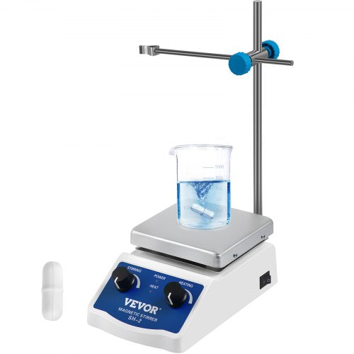 SH-2 Magnetic Stirrer Laboratory Magnetic Stirrer Hotplate 2000ml Mixing Capacity with Heating Plate Heating Mixer Digital Display