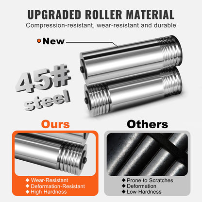 Rolling Mill, 1.77"/45 mm Jewelry Rolling Mill Machine, 1: 2.4 Gear Ratio, 3-in-1 Multi-function Rolling Mill, 0-6 mm Press Thickness for Metal Jewelry Making Sheet Square Wire Semicircle