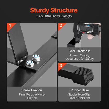 Viktplatteställ, viktplatteträd med ram för 2,5 cm viktplattor, standard viktplatteträd, viktförvaringshållare med 500 lbs lastkapacitet, skivstångsställ för hemmagym, svart