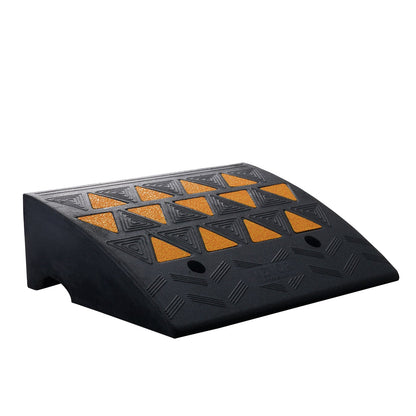 Gummiramp, 15,2 cm höjd, trottoarramp, 37 cm bredd, 49,1 cm längd, uppfartsramp för trottoarkant, 15 ton kraftig gummiramp för gaffeltruckar, lastbilar, bussar, bilar, rullstolar, cyklar